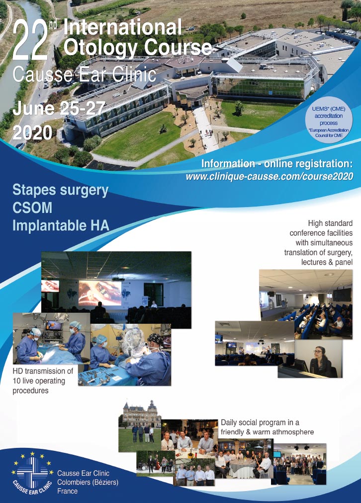 22nd International Otology Course Clinique Du Dr Jean Causse